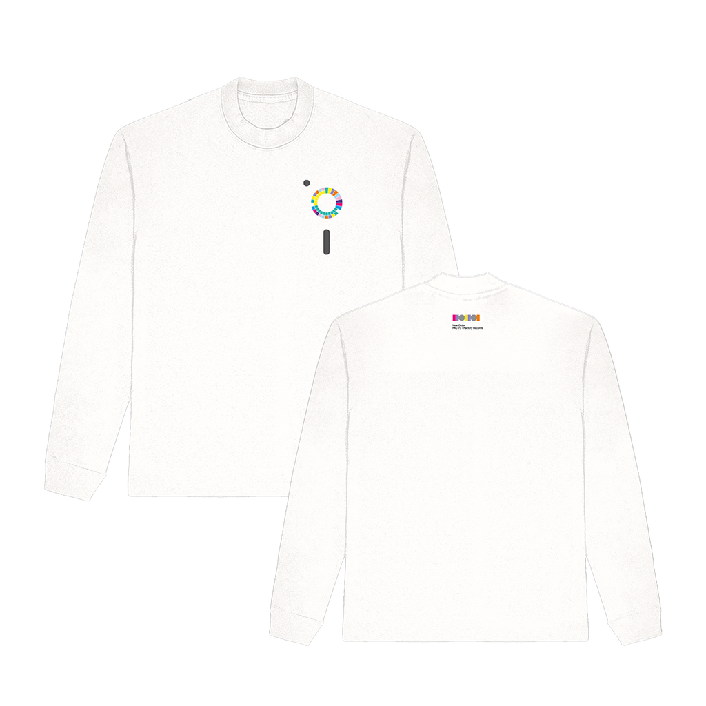 Blue Monday Wheel White Longsleeve