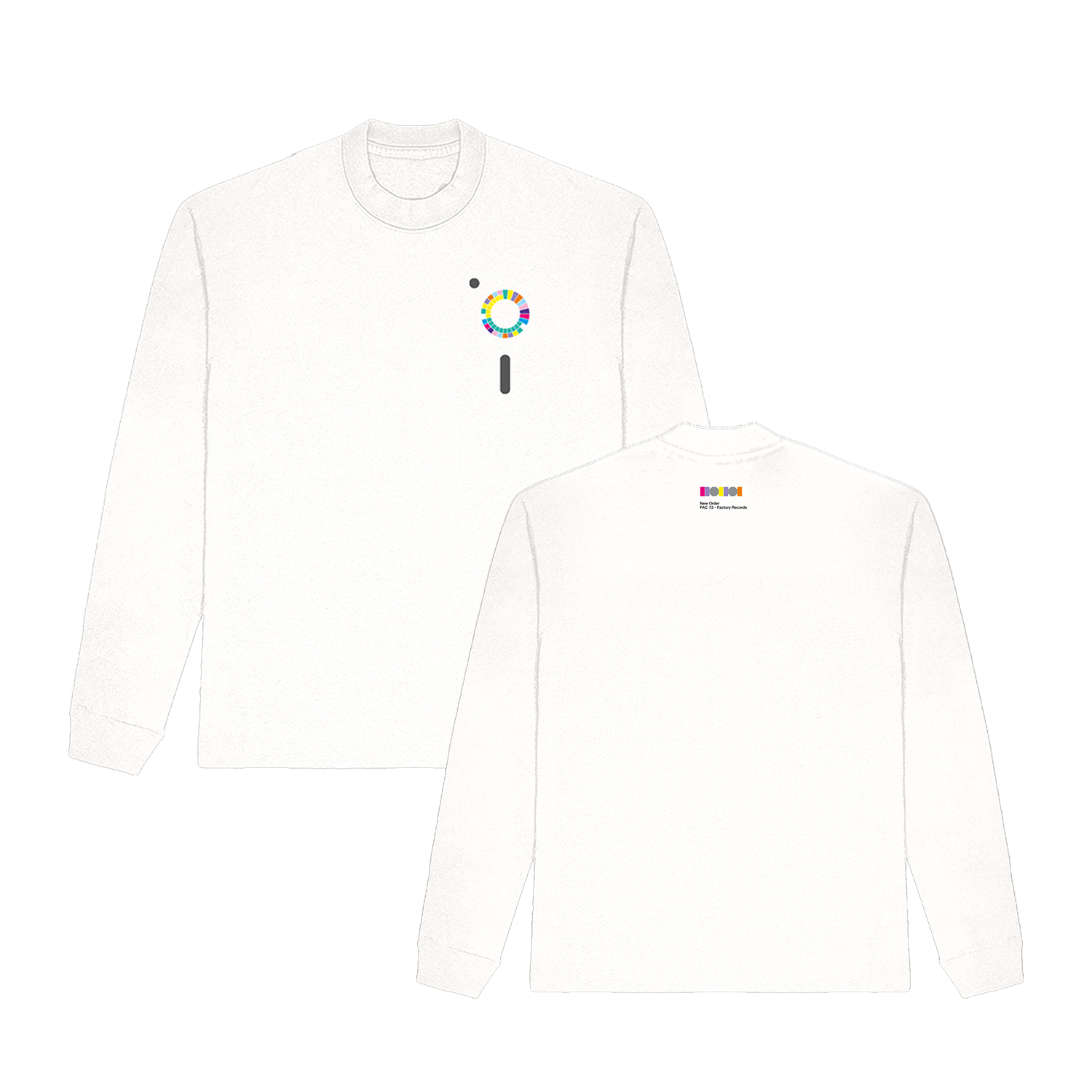 Blue Monday Wheel White Longsleeve