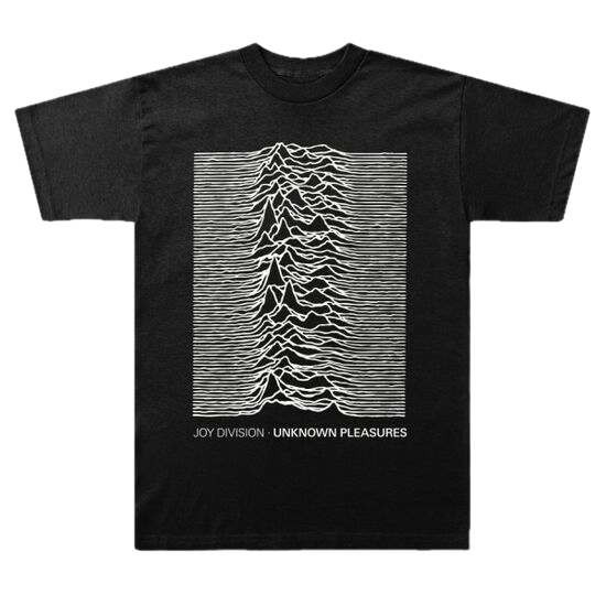 Unknown Pleasures Text Black T-Shirt