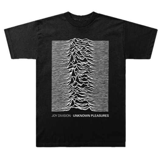 Unknown Pleasures Text Black T-Shirt
