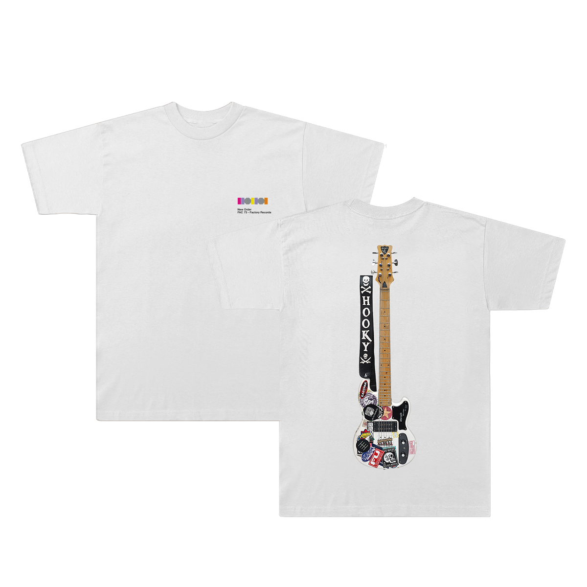 Blue Monday Bass Guitar T-Shirt White | New Order Official Store